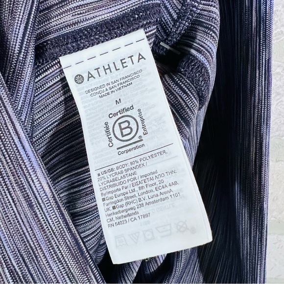 Athleta NWT Transcend Textured 7/8 Tight Leggings Swallowtail Nova Text Size M - Picture 7 of 8